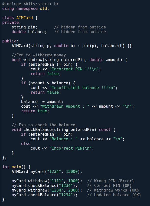 ATM Encapsulation Code Input